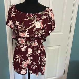 Rue21 Off the Shoulder Floral Romper